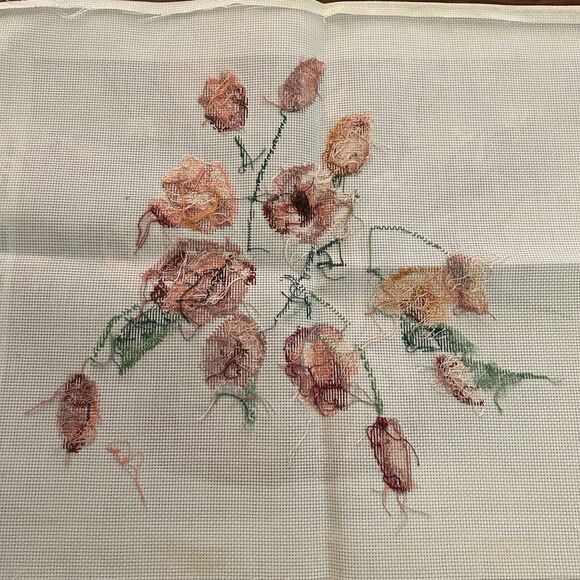 Vintage 80s Dimension Cross Stitch Tulips Pink - Picture 6 of 6